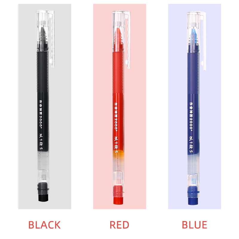 M＆G. V3401 0.5mm Large Capacity Gel Pen Black/Blue/Red Ink Needle Nib Pen