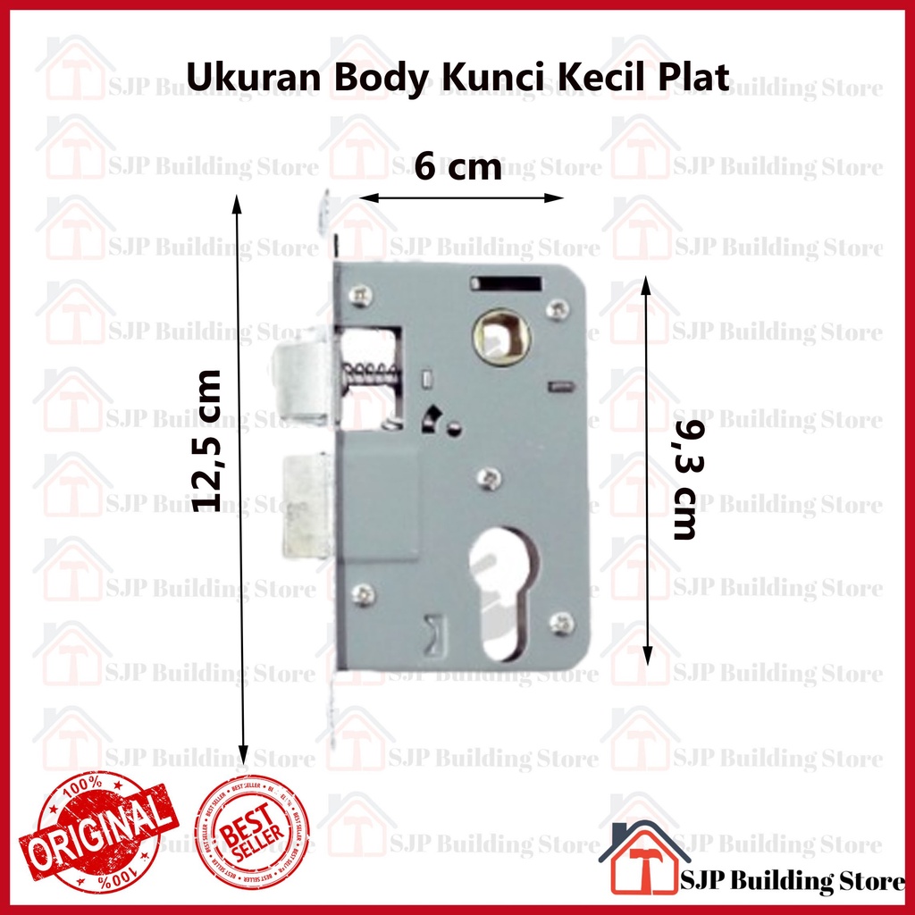 Kunci Pintu kecil Silinder Plat l Gagang Rumah l Handle Full Set I Kunci pintu kamar