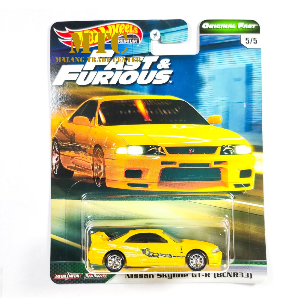 HOT WHEELS FAST AND FURIOUS NISSAN SKYLINE GT-R BCNR33 ORIGINAL FAST