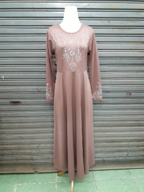 Gamis polos bahan Jersey