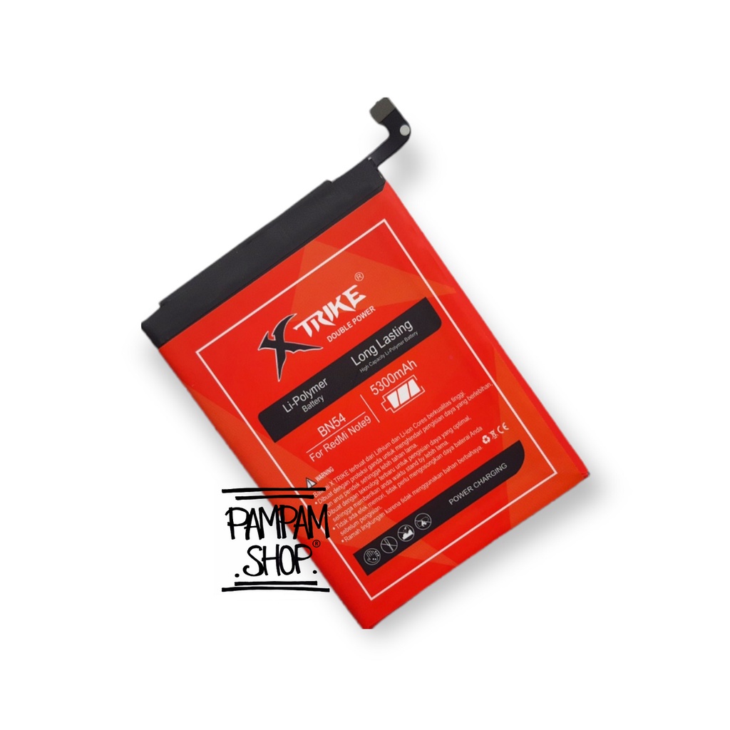 Baterai XTRIKE Double Power Original XiaoMi BN54 Redmi 9 Note 9 Batre Batrai Battery HP Handphone Ori BN 54