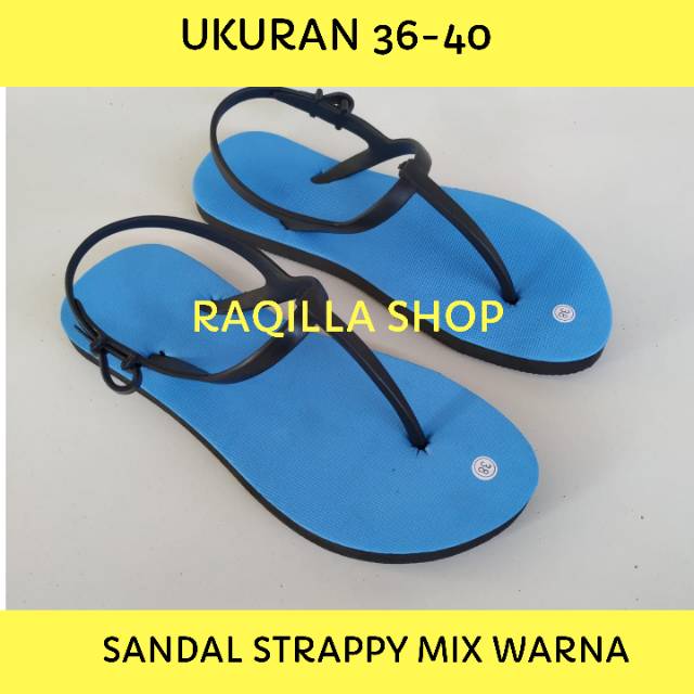 Sandal Strappy Boloni Pataya MIX WARNA / flipper MIX WARNA / Jepit strappy mix warna