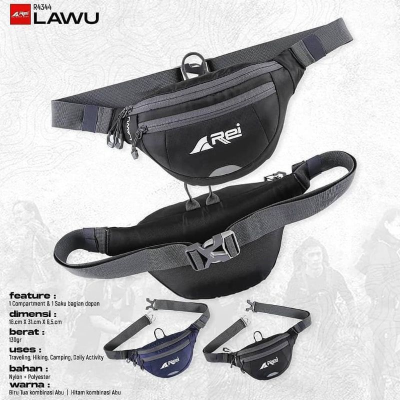WEISTBAG AREI LAWU ORIGINAL | WAISTBAG REI ORI TAS SELEMPANG TAS PINGGANG
