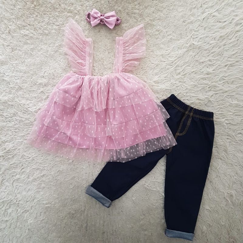 Baju Anak Perempuan Polly tutu  pants