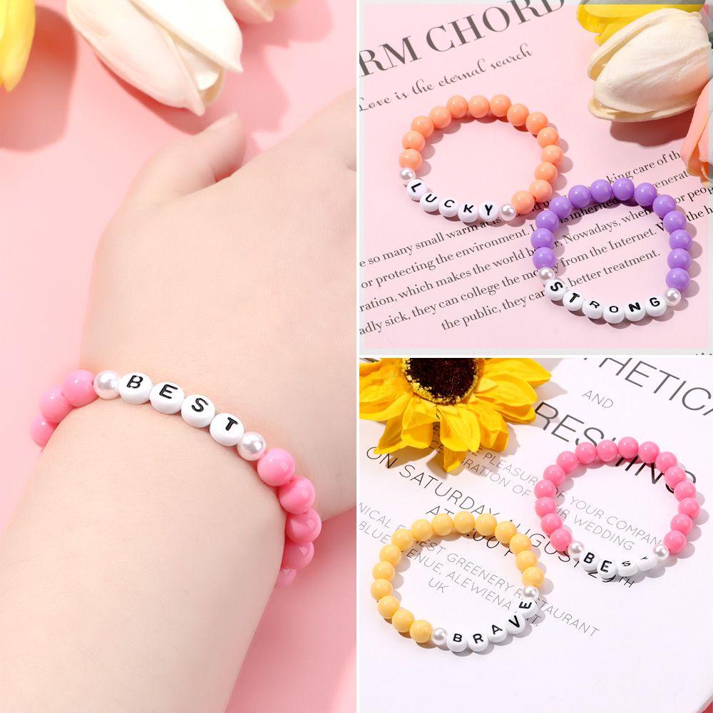 Solighter Bead Gelang Hadiah Perhiasan Gadis Plastik/resin