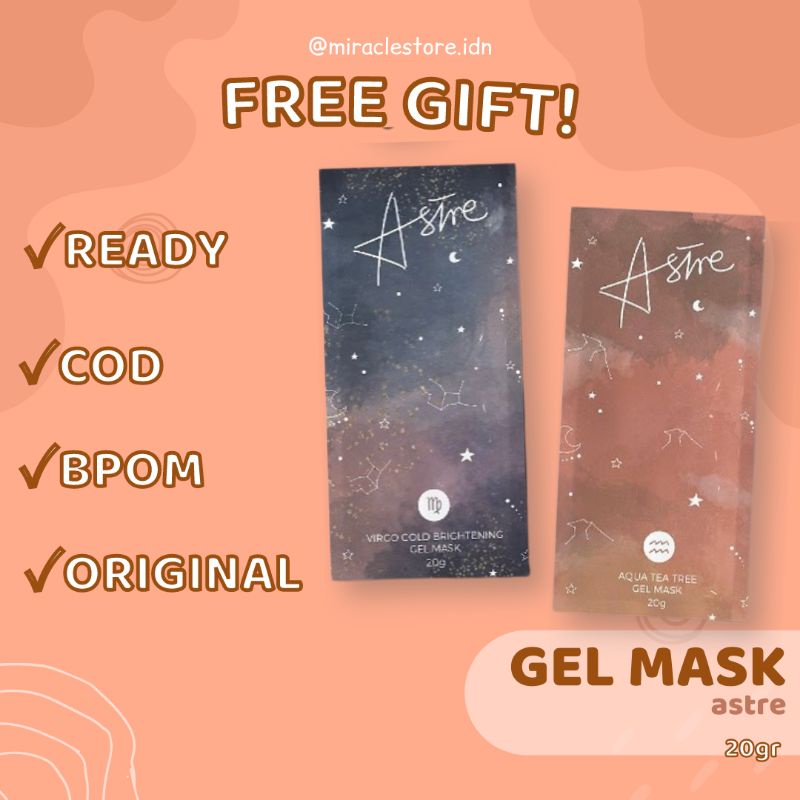 GEL MASK ASTRE 20GRAM READY TO USE ASTRE MASK MASKER ASTRE OFFICIAL GEL MASK JELLY MASK