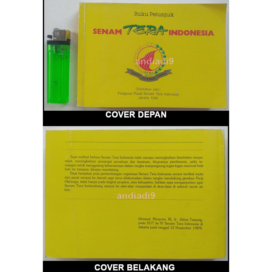 BUKU PETUNJUK SENAM TERA INDONESIA 1992 UKURAN KECIL