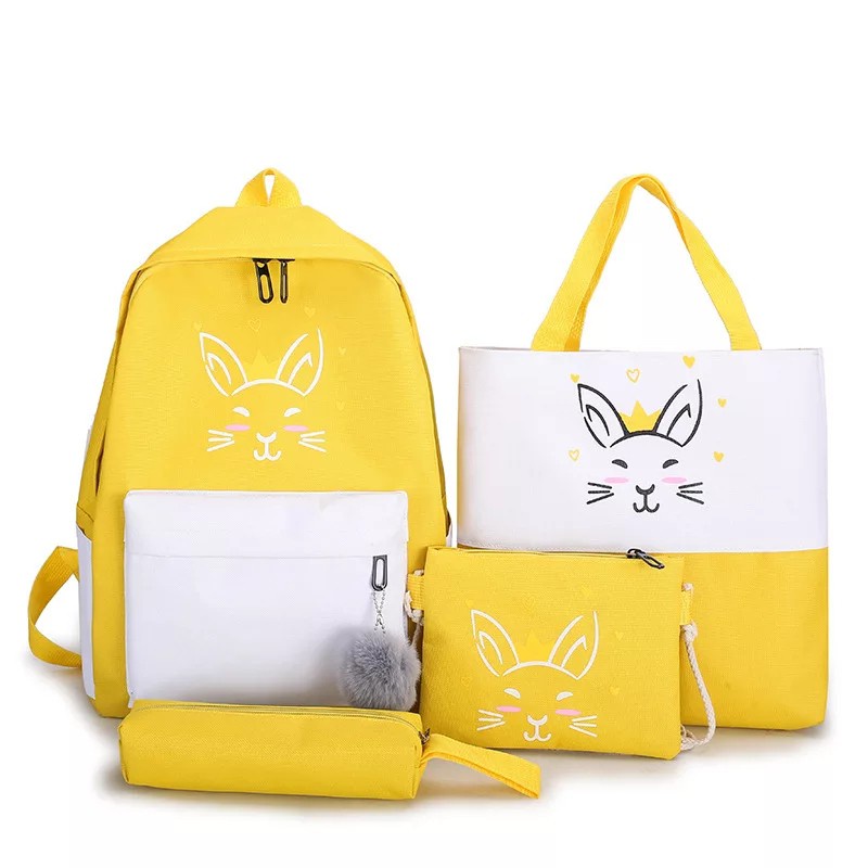 Charyatink - Tas Ransel Sekolah Anak Perempuan Set 4 Ori Import