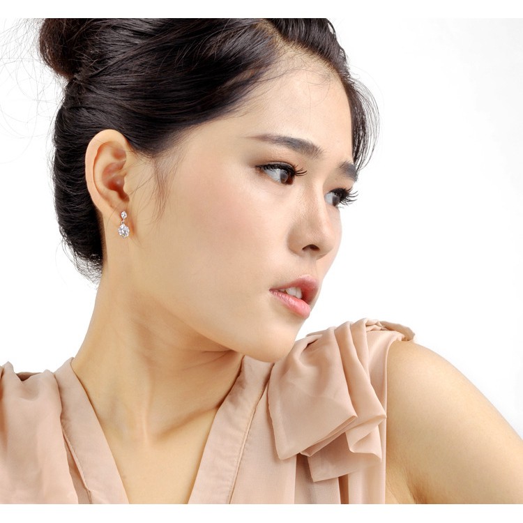 Anting-Anting Perak S925 Perak Perempuan Korea Anting Kembar Lucu Pengiriman S925 Perhiasan Perak Anting-Anting Berlian Kecil ai2-3890-2