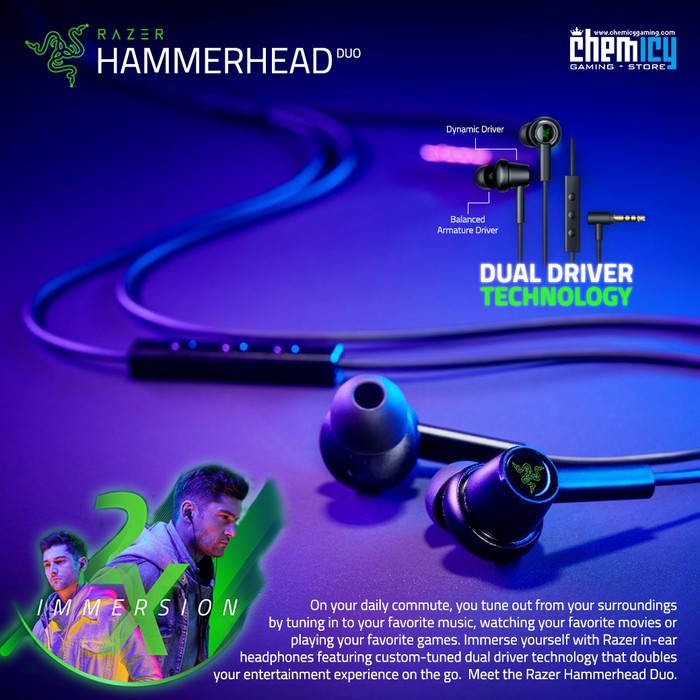 Razer Hammerhead Duo In Ear IEM Gaming Earphone