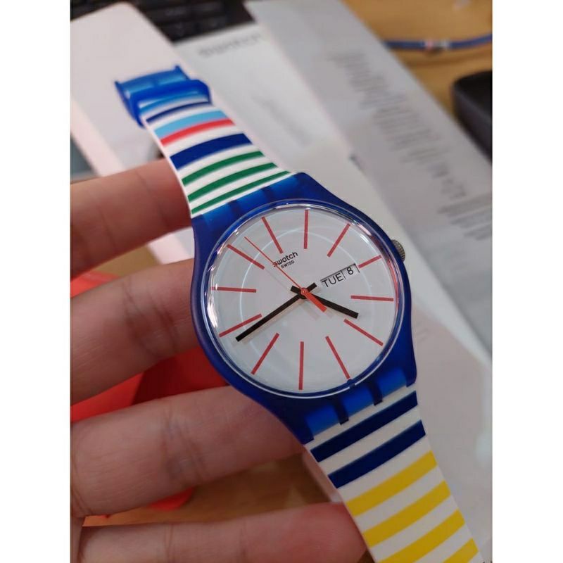 Swatch Jam Tangan SWATCH SUON715 ORIGINAL Unisex Garansi Resmi