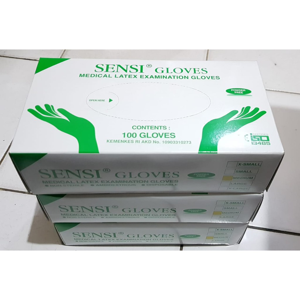 Sensi handgloves Latex Free Powdered