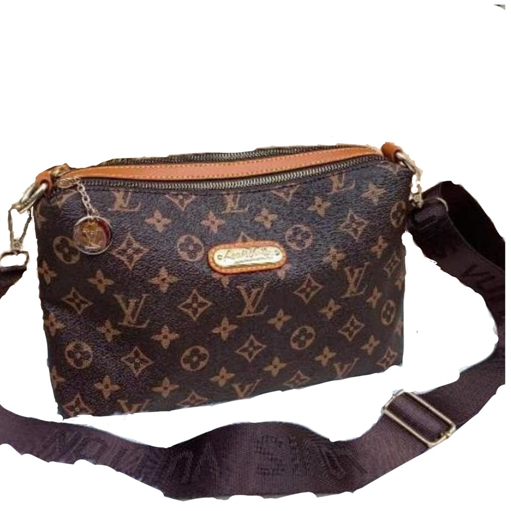 REAL PICT PROMO TAS WANITA LV PREMIUM SELEMPANG KARDASHIAN DEWI 2RUANG SUPER QUALITY IMPORT BATAM