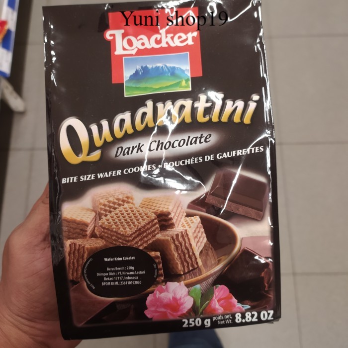 

loacker quadratini dark choco 250gr