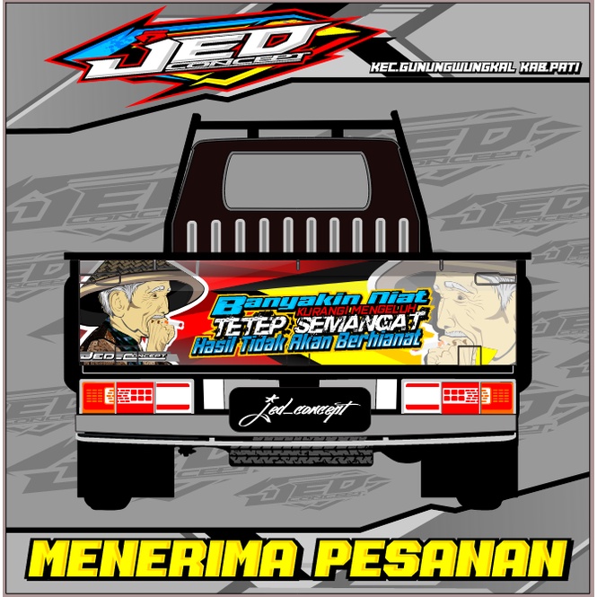 stiker bak belakang l 300 / decal bak belakang l300 / tss / pick up / grandmax