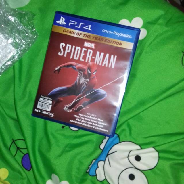 Kaset Bd Spiderman GOTY PS4 + DLC Reg All