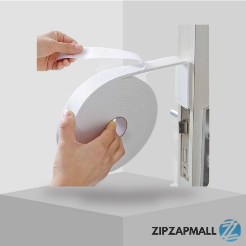 Lis Strip Pintu Door Noise Insulation D Tape 9x6mm 10M / Strip Pintu Penutup Celah Kedap Suara / Tape Strip Pintu Anti Debu Penghalang Serangga Tikus Kecoa Nyamuk / Peredam Suara Kamar / Lem Busa Solatip Jendela Pintu Silikon Peredam Suara / List Strip Mu