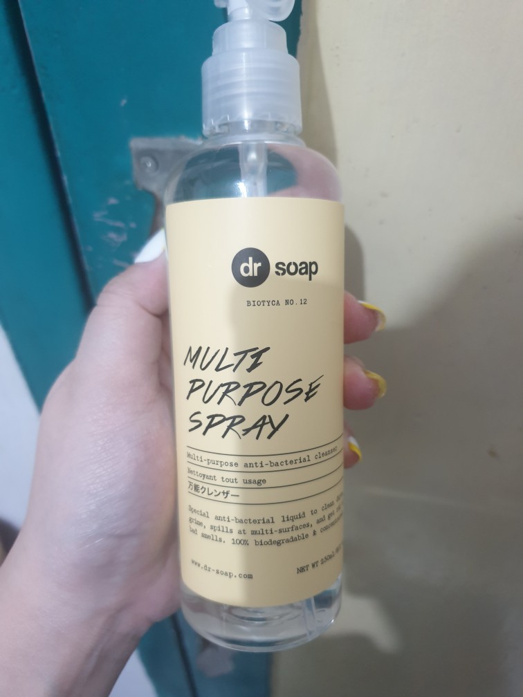 Dr Soap Multi Purpose Spray 230ml / Dr Soap Semprotan Pembersih Multifungsi (biotyca / Mauve)