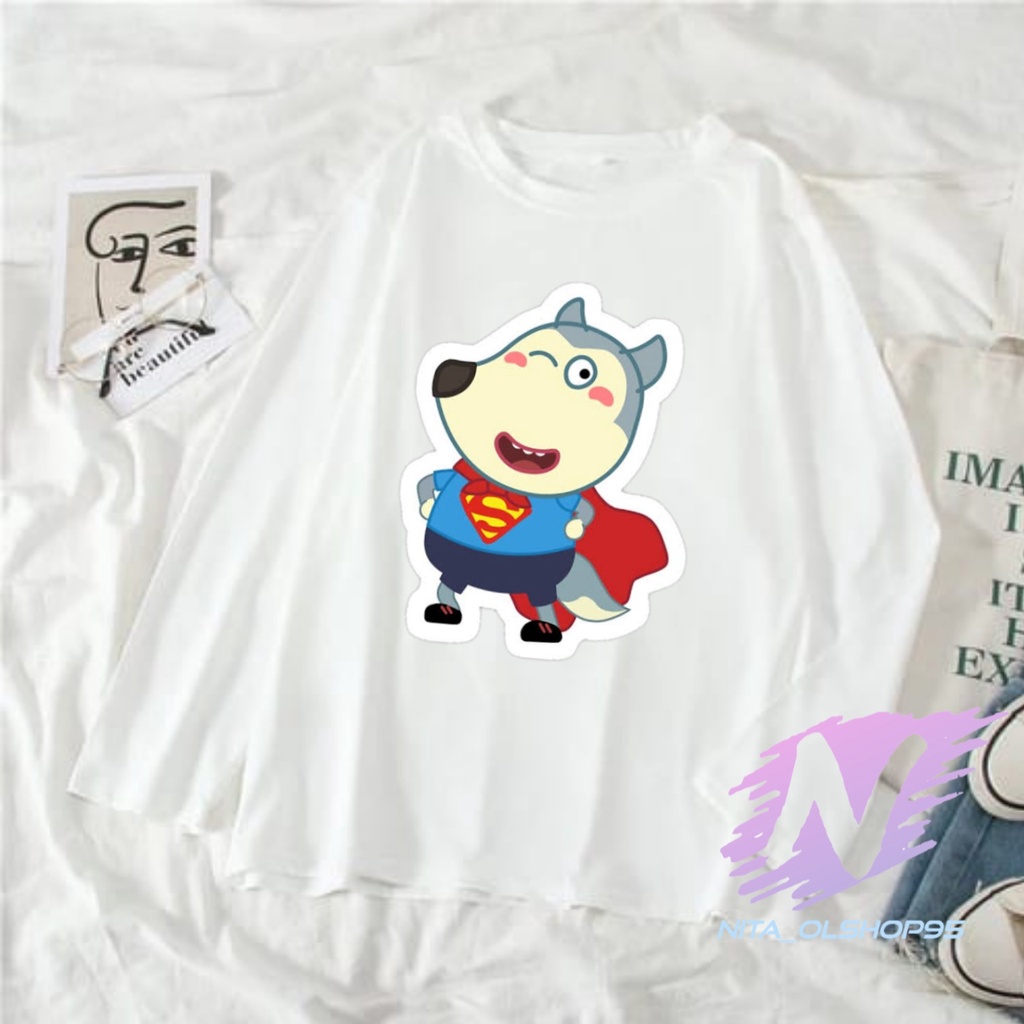 KAOS ANAK WOLFOO TERBARU BAJU LENGAN PANJANG WOLFO SUPERHERO