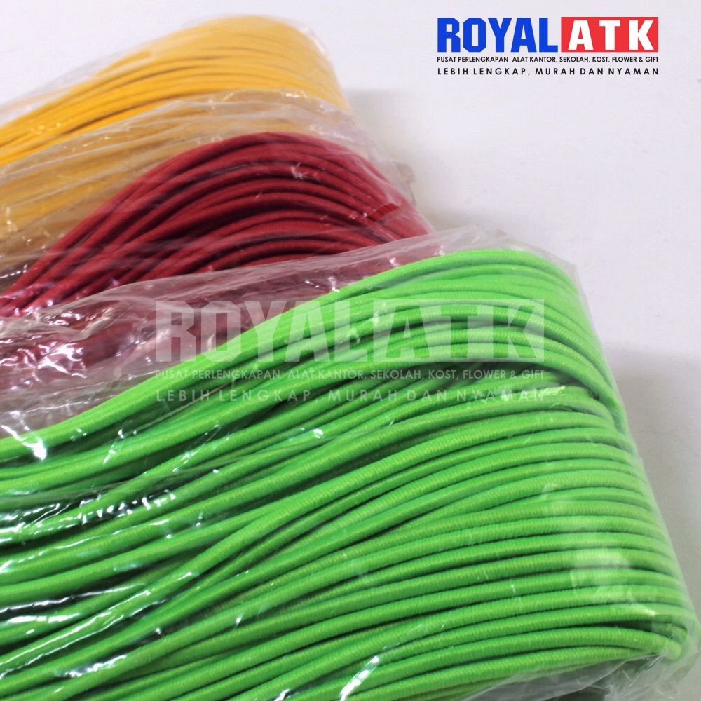 Tali Elastis / Tali Karet / tali string 1.5mm x 25 meter