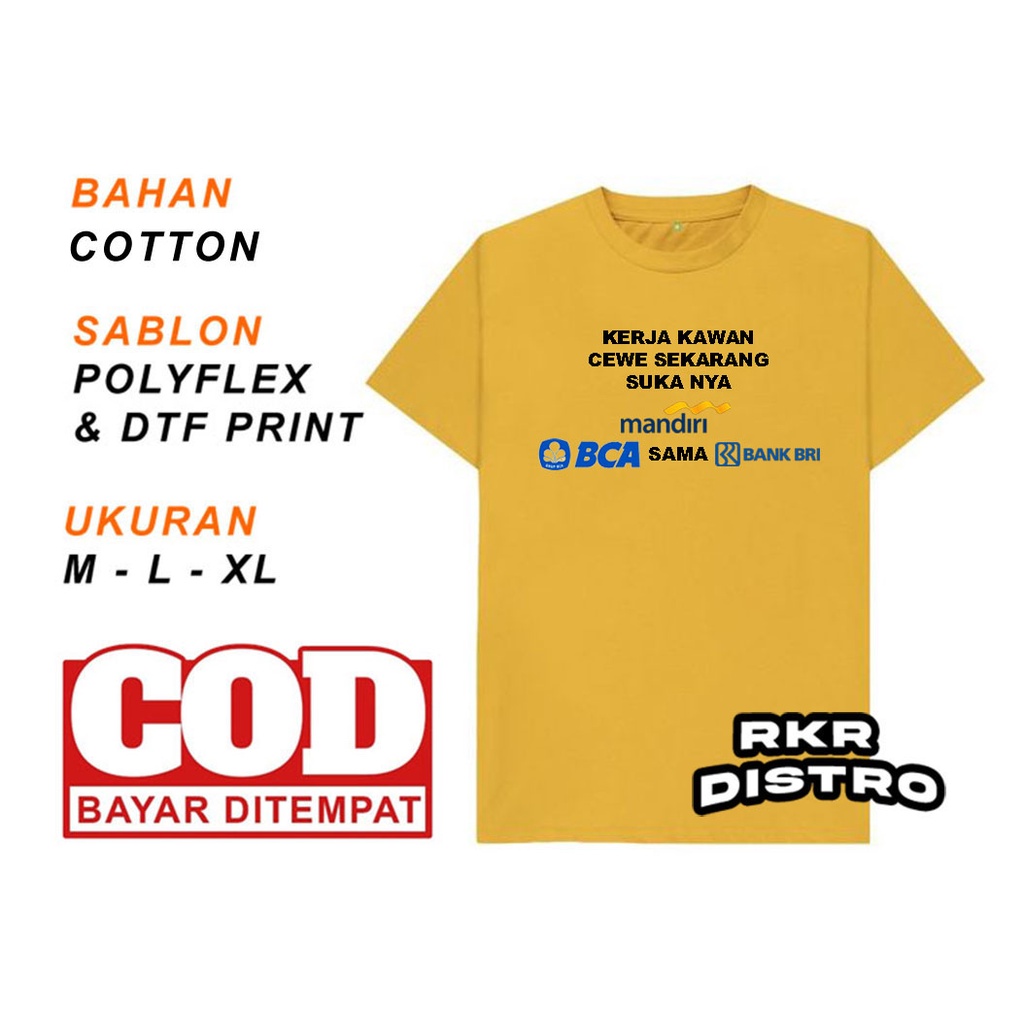 kaos kerja kawan / kaos viral / kaos pria murah