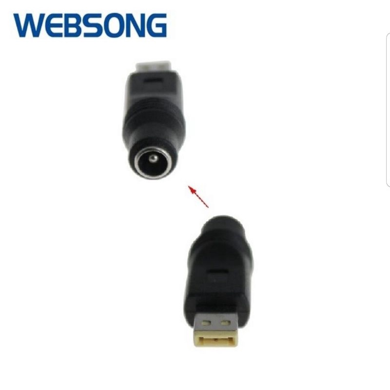 Connector DC5.5x2.5 Male to 7.5x2.8 Lenovo Websong