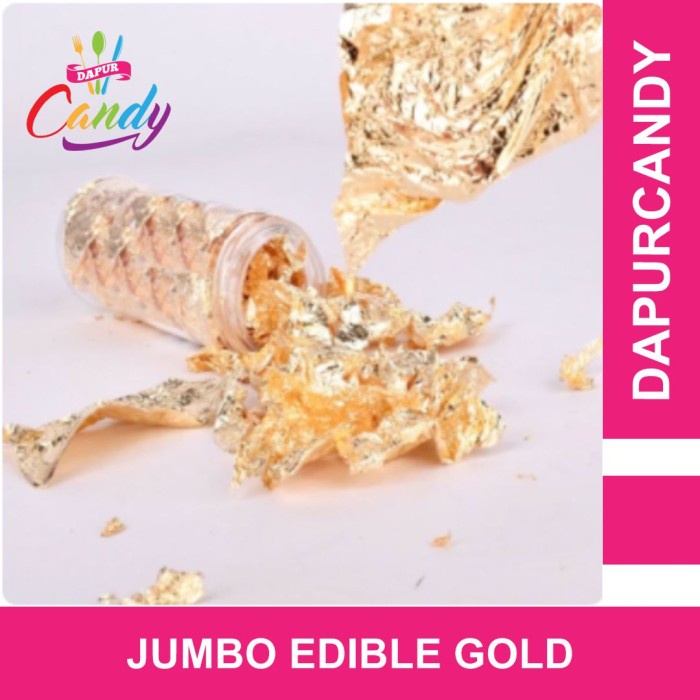 

DapurCandy - JUMBO EDIBLE GOLD SHEET LEAF GOLD LEAF FLAKES 24K