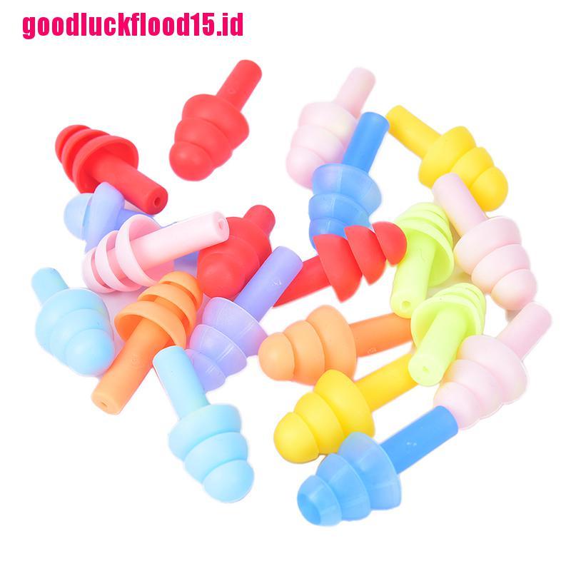 {LUCKID}10Pairs Waterproof Swimming Silicone Swim Earplugs Soft Anti-Noise Ear Plug