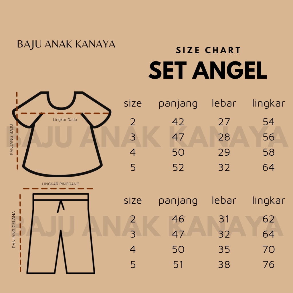 1 - 4TH SETELAN ANAK PEREMPUAN ANGEL ONE SET ANAK RAYON by Bobo Kids