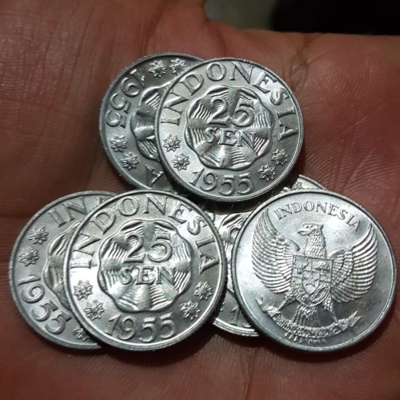 KOIN KUNO 25 SEN GARUDA LUSTER KINYCLONG ORGINAL