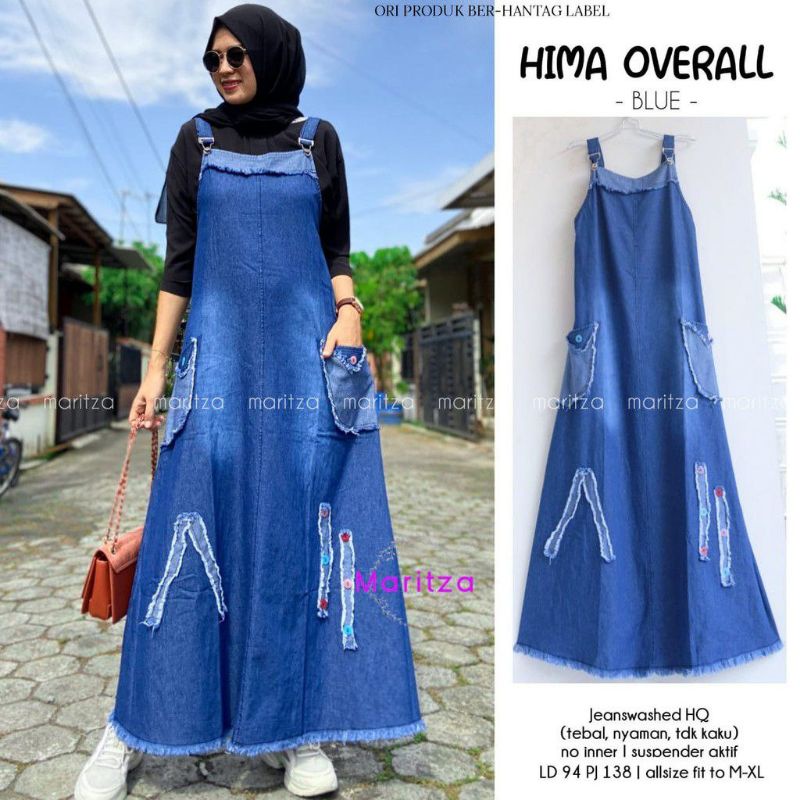 Overall Jeans Denim Wanita Premium Bevery Channel Fregga Hima Lulla Denima