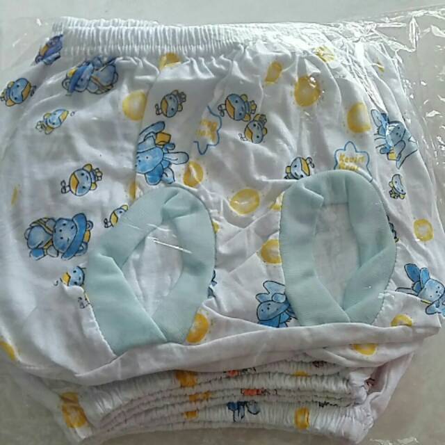 1 Lusin Celana Pop Bayi Kacamata Bahan Katun PE Motif Grosir Murah 12 Pcs