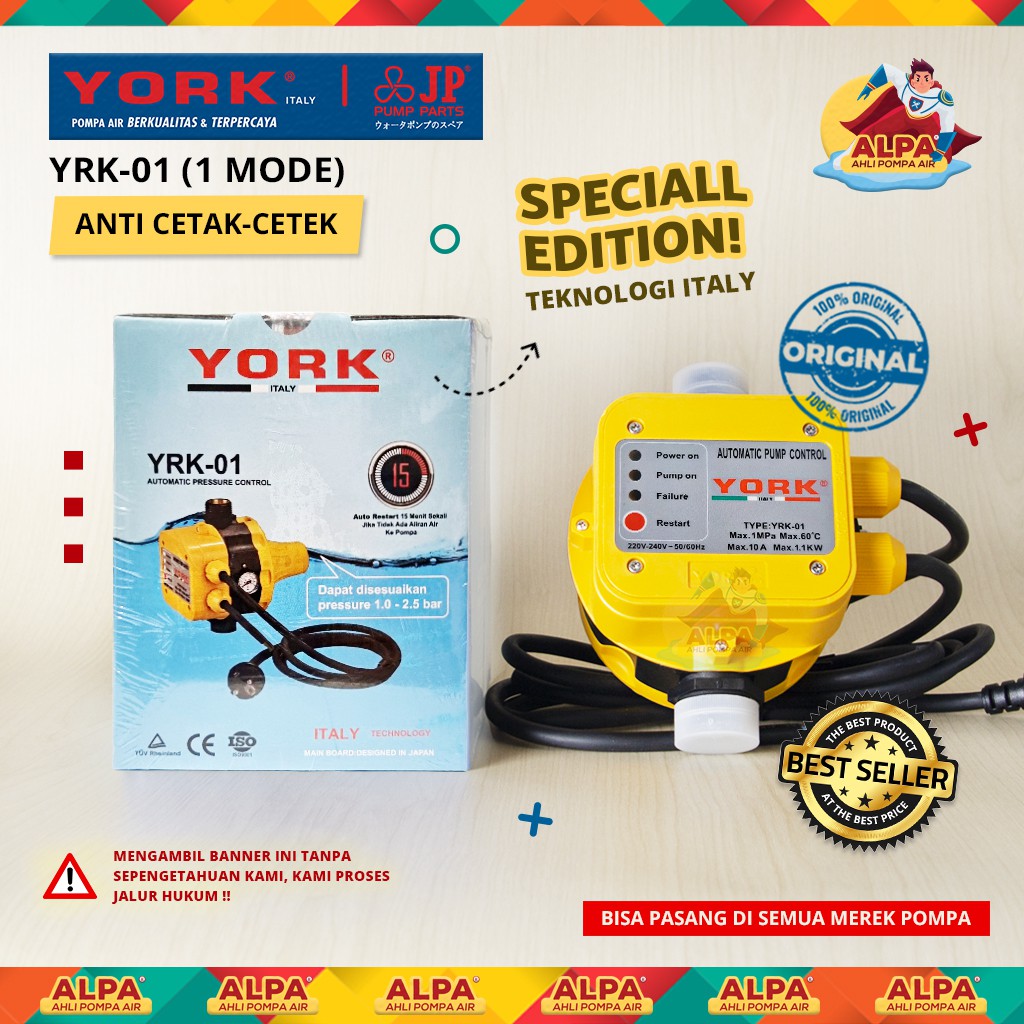 APC YORK-01 Automatic Pressure Control Otomatis Pompa York Dorong