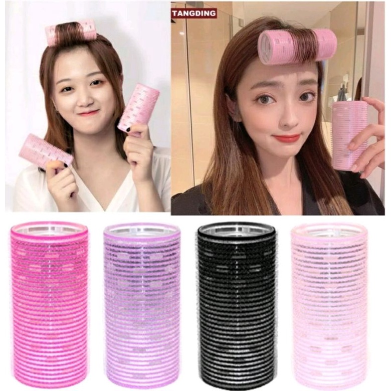 HAIR ROLLER KOREA FUJI ROL BESAR TAHAN PANAS DIAMETER 5 CM ROLL ROL RAMBUT MAGIC CURLER PENGERITING RAMBUT JUMBO ALA KOREA IMPORT ROL RAMBUT KERITING GULUNGAN RAMBUT ROLL RAMBUT GULUNG