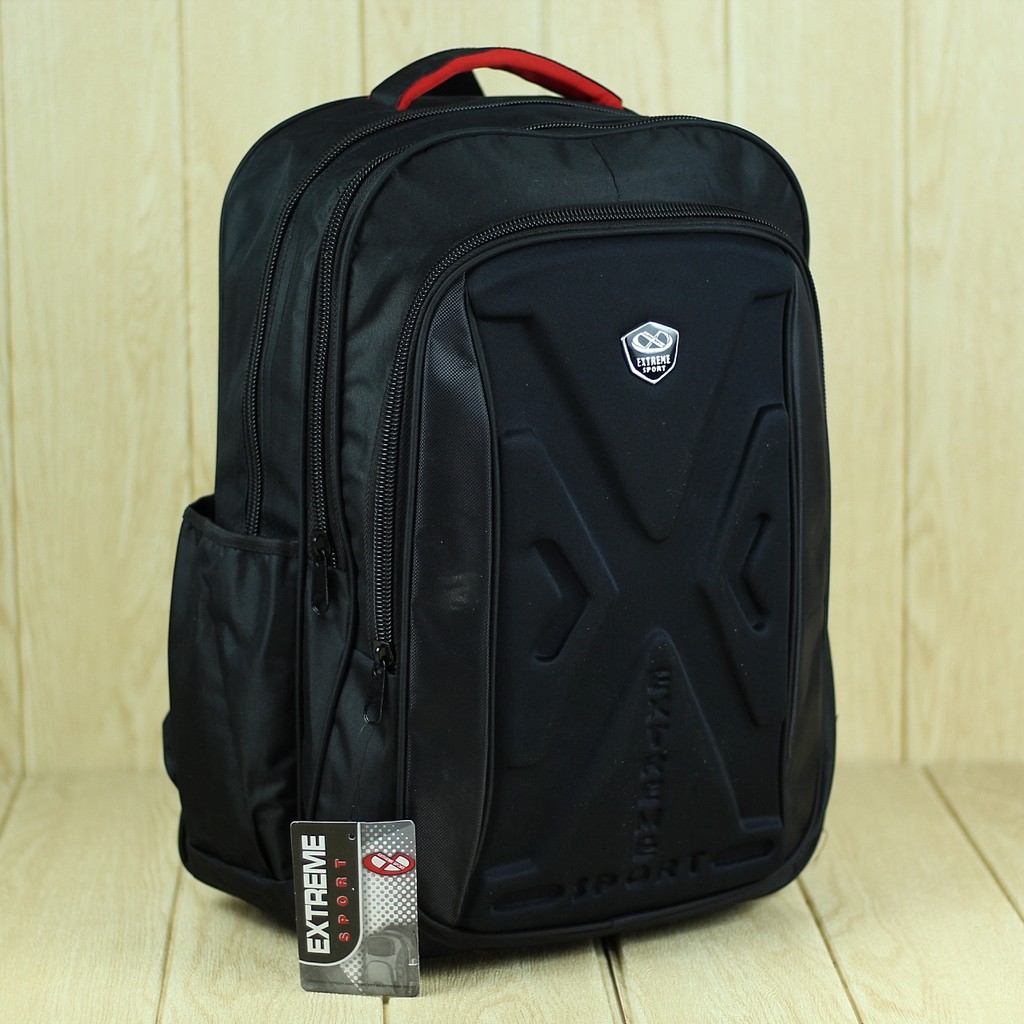 Back Pack Extreme Palazo Emboss X Hitam Pria Tas Punggung Laki Laki Bahan Tebal Kuat Berkualitas Ransel Pria Kerja Bonus Raincover Embos Kuat Tas Laptop Gendong Pria Sma Distro Keren Polos