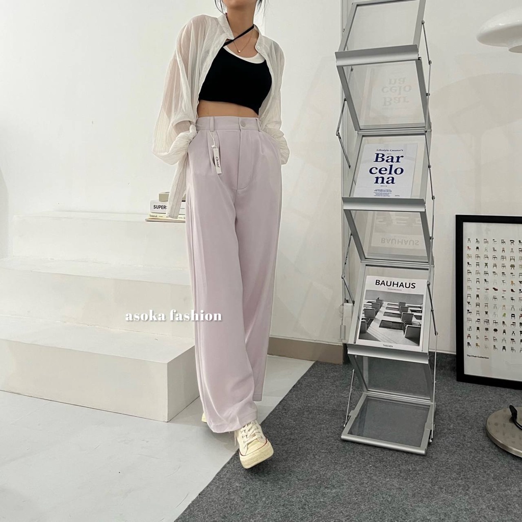 ASOKA Meira Pants 998 (Part 2) Loose Pants Kancing - Celana Kulot Wanita - Celana Kantor Formal/Casual - Trousers Wanita