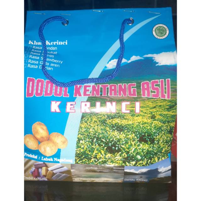 

Paket dodol kentang isi 5 dan berbagai varian rasa.