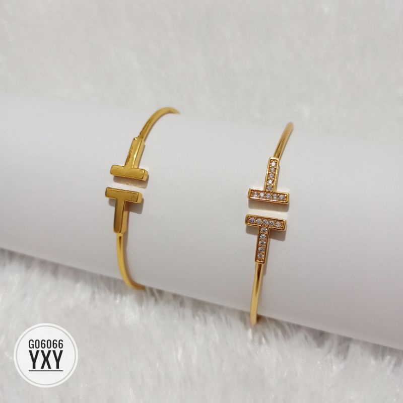 Gelang Yaxiya Bangle Fleksible Warna Gold/Silver G06066 G06070