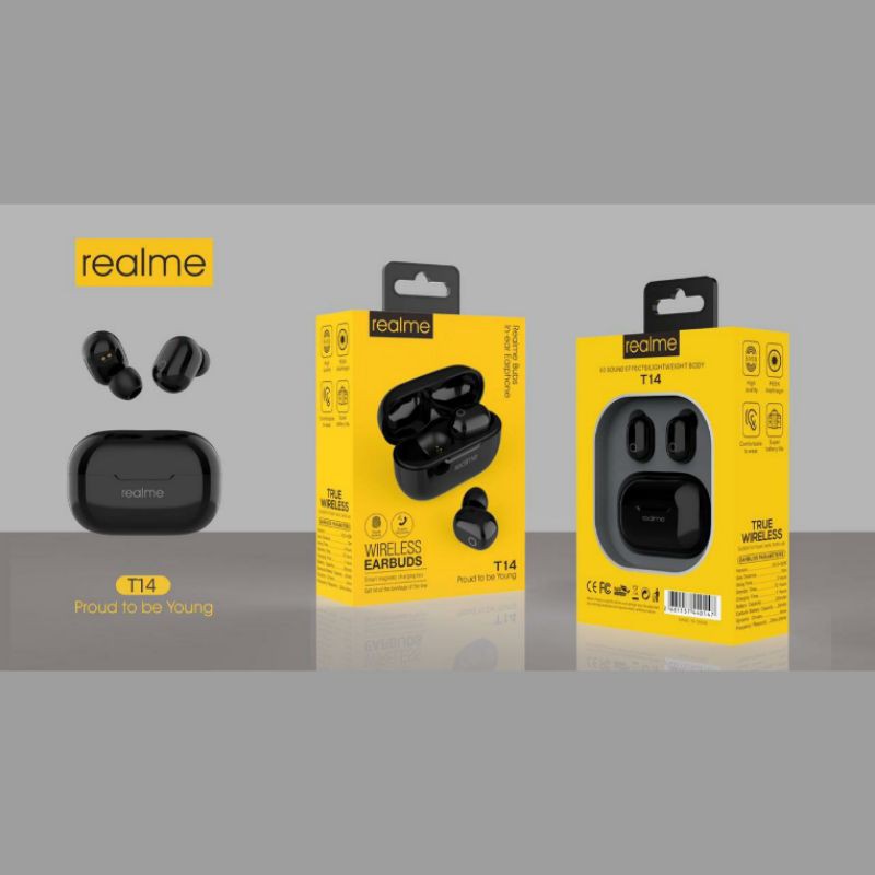 Headset bluetooth Realme T14 Wireless Earbuds Realme T14