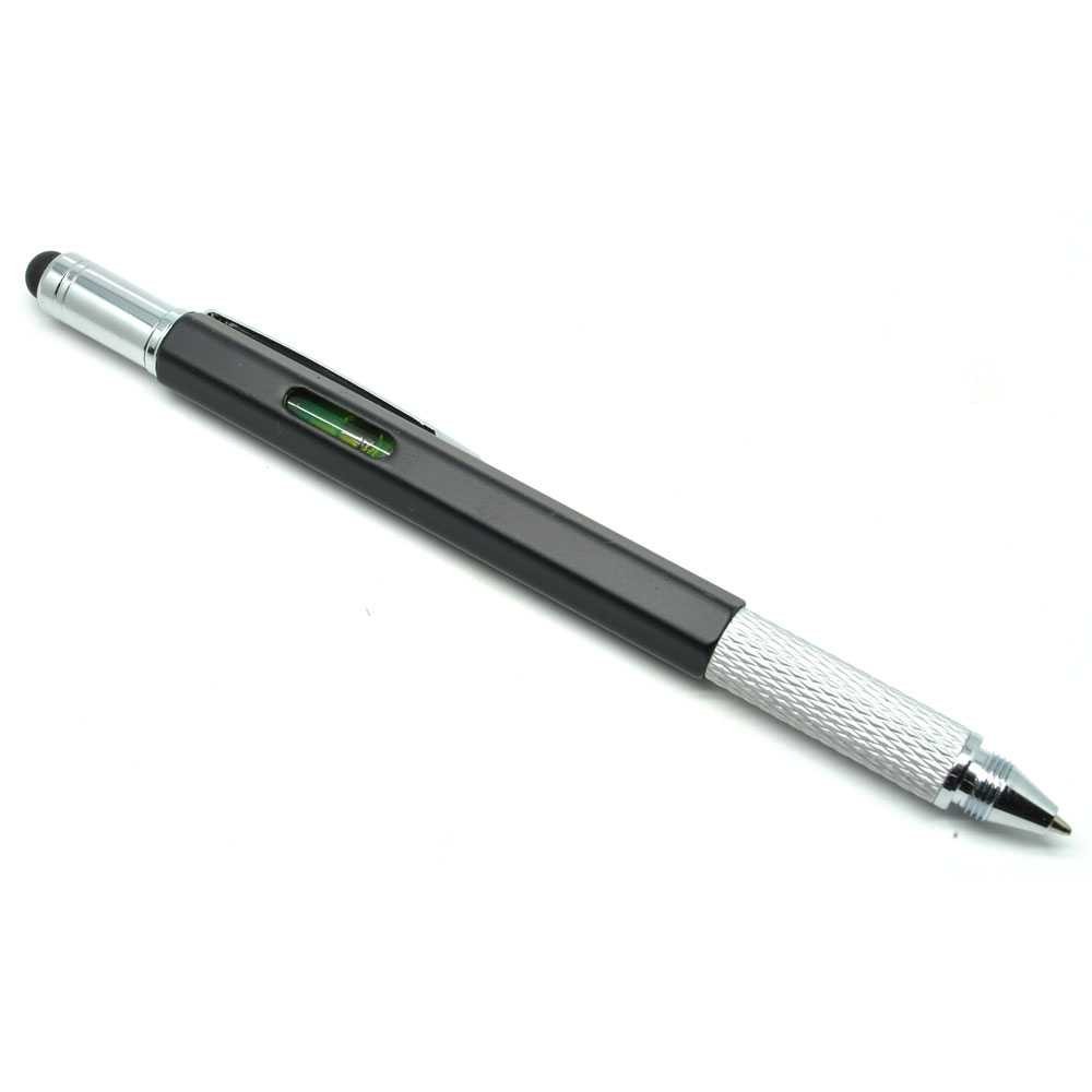 Terbaru ! Pena Multifungsi Metal Stylus + Penggaris + Level + Obeng - MYC65