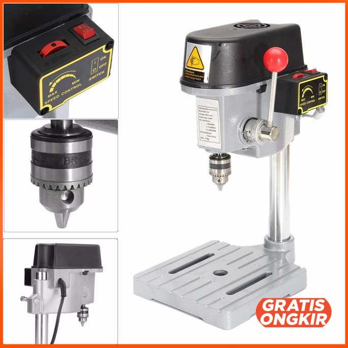 Mesin Bor Duduk Mini Drill Press 0.6-6.5mm 340W 16000RPM ZQ4116