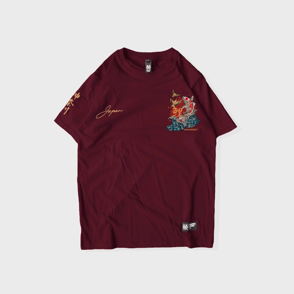 TSHIRT - KOI (maroon)