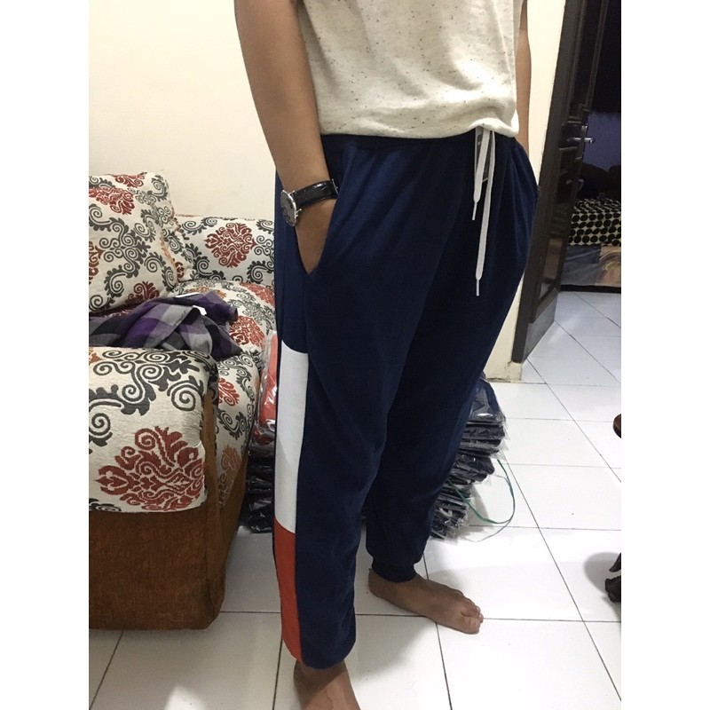 Jual CELANA JOGGER PANJANG PANTS CASUAL VALISKA ONLY NAVY PRIA/WANITA ...