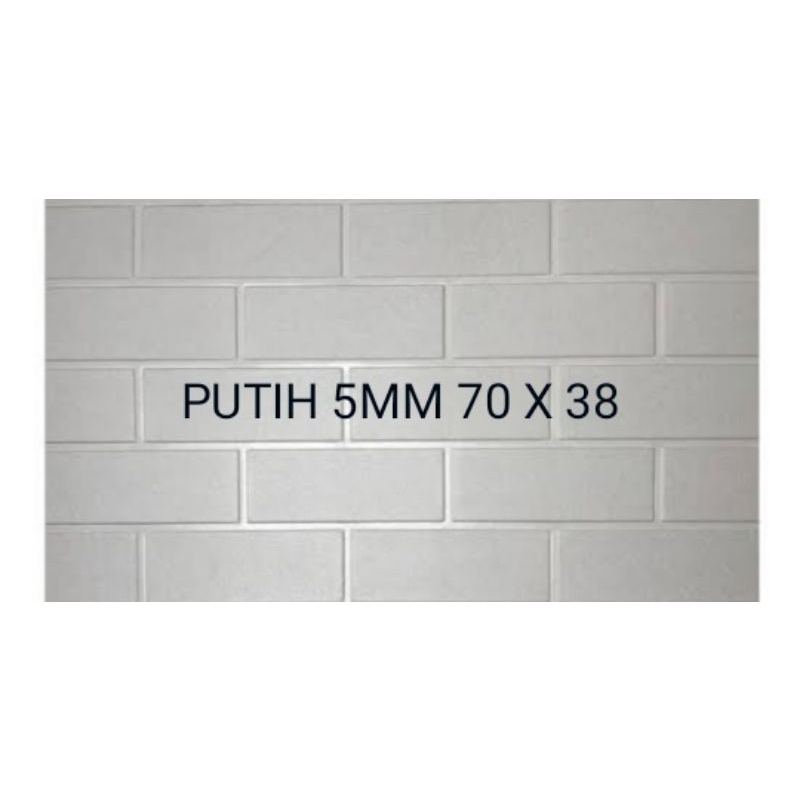 WALLPAPER DINDING 3D BATA HALUS KULIT JERUK 70 X 77 CM TEBAL 3MM-PUTIH 5MM 70 X 38 CM