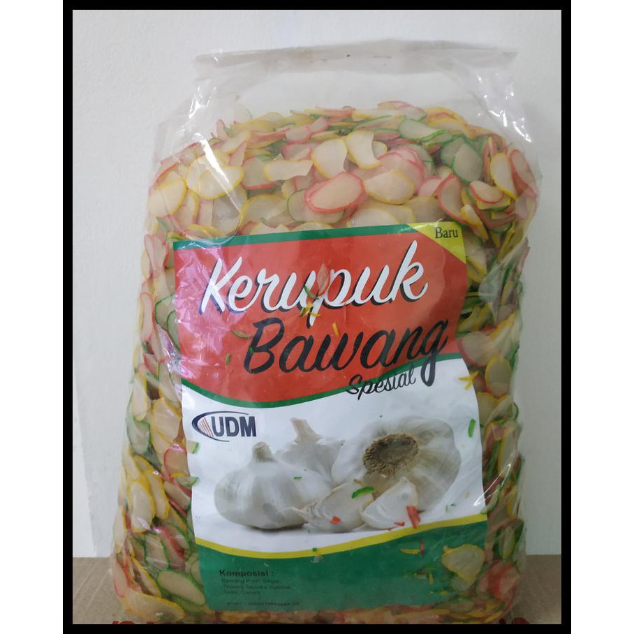 

KRUPUK / KERUPUK BAWANG PUTIH SPECIAL UDM *500GRAM