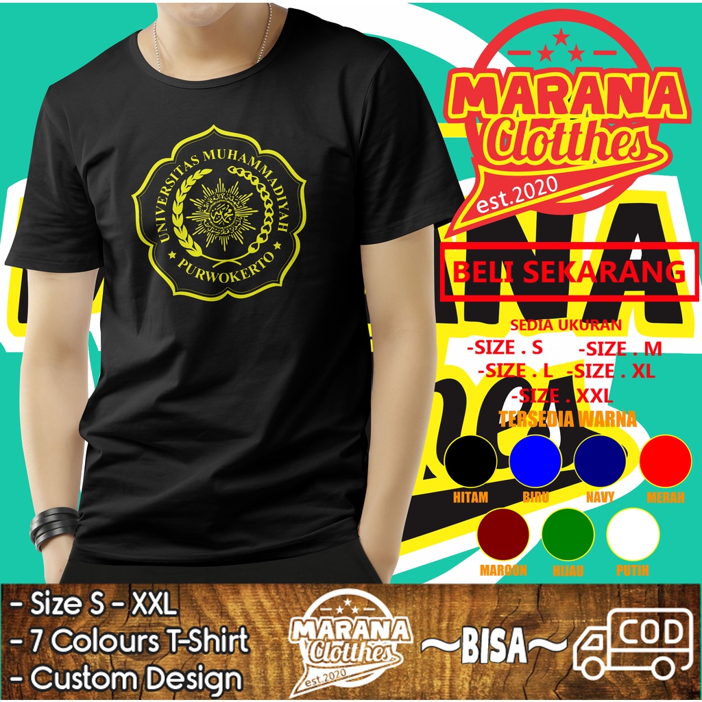 Kaos Kampus Universitas Muhammadiyah Purwokerto Logo Baju Distro