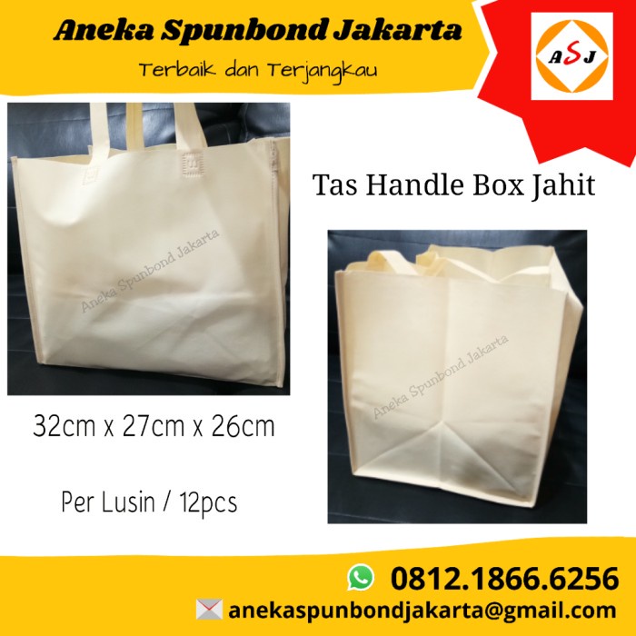 

NEW Tas Handle Box / Tas kain / Tas Kue /Tas spunbond / Tas nasi kotak