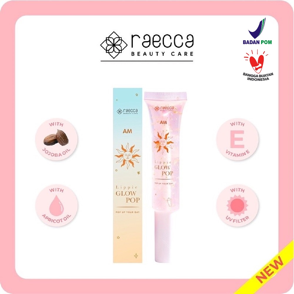 Raecca Lippie Glow Pop AM &amp; PM / Lippie Lip Serum Reborn Pelembab Bibir BPOM 15ml siang malam | BPOM ORIGINAL