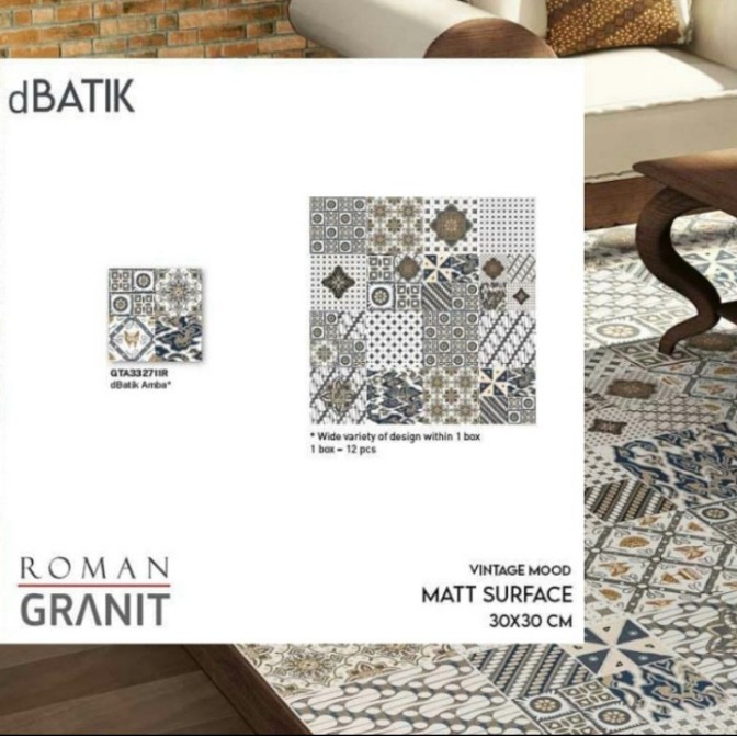 dBatik Amba/Granit Batik/Granit Motif/Granit/Granit Lantai/Granit Cokelat