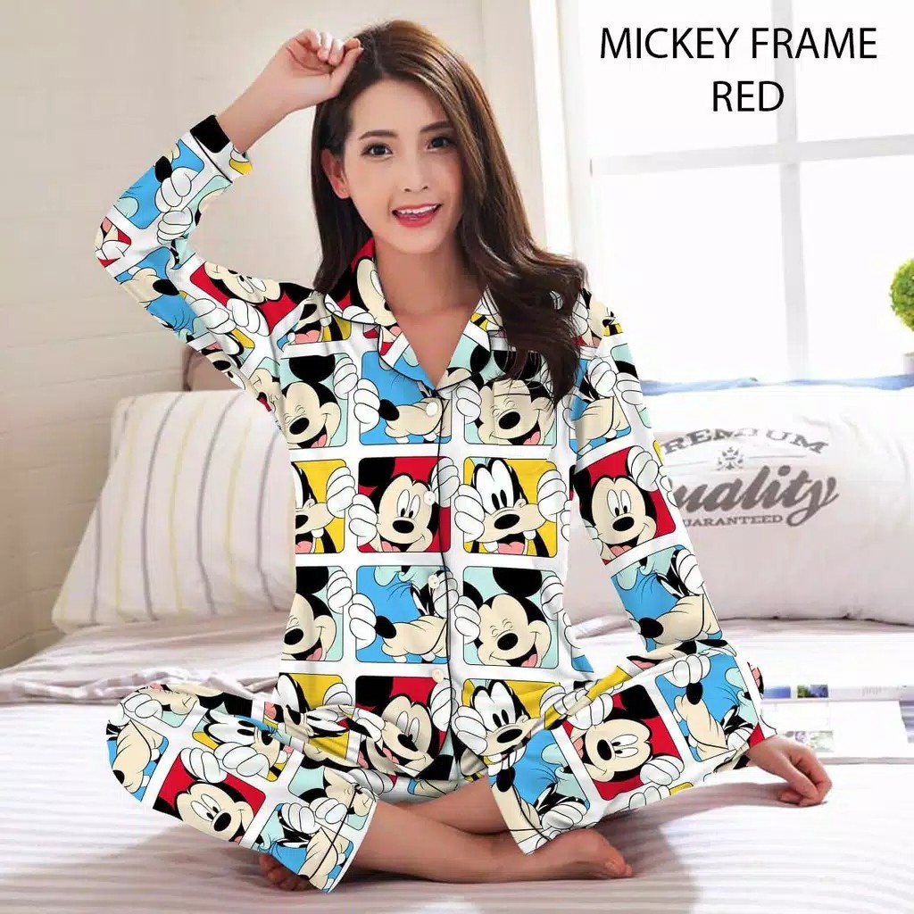 dealshop BAJU TIDUR PIYAMA MICKEY FRAME